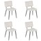 Homeroots Set of Four Beige and Black Fabric and Steel Dining Side Chairs, 4PK 719342 - alternate 2