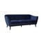 Homeroots 76" X 34" X 31" Blue Polyester Sofa 373972 - alternate 3