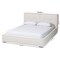Baxton Studio Laverick Modern Cream Boucle Queen Platform Bed with Border Piping 254-13933-ZORO - alternate 2