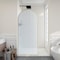 Anzzi Ember Series 74x 34in Framed Arch Fixed Shower Screen Door, Brushed Gold, 8mm Tempered Fluted Glass SD-AZ18-01BG-FL - alternate 3