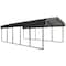 Arrow 12 x 24 x 7 ft Charcoal Carport CPHC122407 - alternate 1