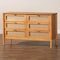 Baxton Studio Jenn Golden Brown Wood Japandi 6-Drawer Dresser with Distressed-Finished Rattan 253-13948-ZORO - alternate 3