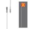 Safetywhips Warning Whip Heavy Duty Whip with Flag, White Whip, Orange Flag, Yellow Reflective X, 120 Length W10-X - alternate 2