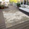 Homeroots 9' X 12' Taupe And Beige Abstract Washable Indoor Outdoor Area Rug 599530 - alternate 3