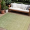 Homeroots 8' X 10' Artichoke Green And Beige Geometric Washable Indoor Outdoor Area Rug 605780 - alternate 1