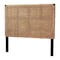 Bali & Pari Alise Bohemian Seagrass and Dark Brown Mahogany Wood Queen Size Headboard 251-13907-ZORO - alternate 1