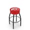Holland Bar Stool Co 30" 4" Utah Cushion Seat, Blk Wrinkle Base Swivel Bar Stool L8B130UtahUn - alternate 1