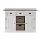 Homeroots Modern Farmhouse Brown And White Large Accent Cabinet 388227 - alternate 1