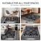 World Rug Gallery Geometric Shag Area Rug 4 ft x 6 ft Anthracite WR120ANTHRACITE4X6 - alternate 3