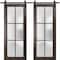 Sartodoors Sturdy Double Barn Door with Frosted Glass Planum 2122 48x80 (2* 24x80) Solid Core Modern Interior PLANUM2122DB-CA-48 x 80 (2* 24x80) - alternate 1