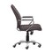 Homeroots Espresso and Silver Adjustable Height Swivel Rolling Office Chair 572167 - alternate 2