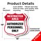Signmission Restricted Area Shield Sign Authorized P, 18 inch X 18 inch, Plastic Sign, 2PK SHI-P-2PACK-18-456 - alternate 3