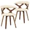Leisuremod Klyne Swivel Leather Dining Chair with Poplar Wood Frame, 2PK KCWN-22TP2 - alternate 1