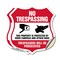 Signmission No Trespassing Shield Sign This Property, 12 inch X 12 inch, Vinyl Decal, 2PK SHI-D-2PACK-12-409 - alternate 1