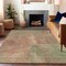 Homeroots 9' X 12' Artichoke Green And Gold Abstract Washable Indoor Outdoor Area Rug 615588 - alternate 2