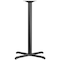 Flash Furniture Restaurant Table X-Base with 3" Dia. Bar, 30 in W, 30 in L, 40.5 in H, Cast Iron, Iron, Black XU-T3030-BAR-GG - alternate 1