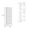 Homeroots 24" White Laminate Accent Cabinet With Four Shelves 477673 - alternate 1