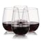 Smarty Had A Party 12 oz. Clear Elegant Stemless Plastic Wine Glasses (64 Glasses), 64PK 03712-CASE - alternate 4