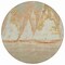 Homeroots 8' Taupe And Gold Round Nautical Washable Indoor Outdoor Area Rug 631049 - alternate 2