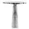 Homeroots 22" Silver and White Aluminum and Marble Pedestal End Table 627514 - alternate 2