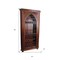 Homeroots 44in Dark Brown Solid Wood And Iron Bar Cabinet With Three Shelves 489019 - alternate 2
