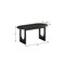 Homeroots 67" Black Solid Wood Double Pedestal Base Oval Dining Table 712158 - alternate 2
