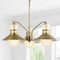 Jonathan Y Colin 3-Light 22" Adjustable Iron/Glass Retro Hurricane LED Pendant, Brass Gold JYL6122A - alternate 2