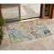 Homeroots 3' X 5' Gray and Gold Abstract Washable Non Skid Indoor Outdoor Area Rug 559162 - alternate 1