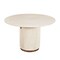 Homeroots 48" White Solid Wood Pedestal Base Round Top Dining Table 606259 - alternate 3