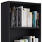 Homeroots 71" Black Four Tier Bookcase with Two Doors 546356 - alternate 3
