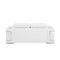 Homeroots 71" White And Silver Genuine Leather Love Seat 546441 - alternate 6