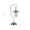 Homeroots 22" Nickel Metal Arched Table Lamp With Nickel Cage Shade 524333 - alternate 2