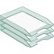 Acrimet Stackable Letter Tray Front Load Letter Size Document Organizer Plastic Clear Green 1 Unit 211.5 - alternate 2