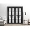 Sartodoors Sliding Closet Double Bi-fold Doors Planum 2132 Black Solid Core Modern Interior PLANUM2132DBF-BLK-96 x 84 (4* 24x84) - alternate 3