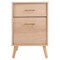 Lavish Home 2 Drawer File Cabinet Wooden Small Filing Cabinet with 2 Storage Drawers and Adjustable File Bar 80-FC-WOOD - alternate 1
