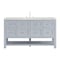 James Martin Vanities Breckenridge 60 in. Single Vanity, Serenity Blue, w/ 3 CM Victorian Silver Quartz Top 330-V60S-SRB-3VSL - alternate 1