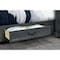 Homeroots Gray Distressed Wood And Upholstery Queen Bed Frame With Drawers 634106 - alternate 3