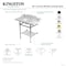 Kingston Brass 36-Inch Carrara Marble Console Sink with Brass Legs and Shelf, 8-Inch, 3-Hole LMS36MBB6 - alternate 2