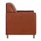 Flash Furniture HERCULES Diplomat Cognac LeatherSoft Chair with Clean Line-Stitched Frame and Chrome Legs BT-827-1-CG-CHR-GG - alternate 2