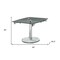 Homeroots 50" Clear And Silver Glass And Metal Self-Storing Leaf Pedestal Base Dining Table 555157 - alternate 2