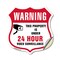 Signmission 24 Hour Surveillance Shield Sign Warning, 18 Inch X 18 Inch, Vinyl Decal SHI-D-18-347 - alternate 1