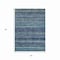 Homeroots 5' X 8' Blue And Gray Striped Washable Indoor Outdoor Area Rug 615837 - alternate 5