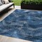 Homeroots 5' X 8' Navy Blue And Sky Blue Abstract Washable Indoor Outdoor Area Rug 587123 - alternate 1