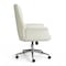 Martha Stewart Maxine Upholstered Office Chair in White/Polished Nickel GO-18301-WH-MS - alternate 2