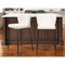 Homeroots Set of Two 26" Cream And Black Faux Leather And Steel Counter Height Bar Chairs 555760 - alternate 3
