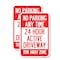 Signmission No Parking Anytime 24 Hour Active Driveway Tow Away Zon, 12'' X 18'', Heavy Gauge Aluminum, 2PK A-1218-2PACK-23773 - alternate 1