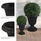 Pure Garden Outdoor Planter 2-Pack Large & Small Urn Planters Plastic Plant Pots for Indoor or Outdoor 50-LG1432 - alternate 4