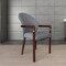 Leisuremod Opaline Series Elegant Wooden Dining Chair in Two-Tone Grey OC24GR - alternate 3