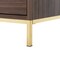 Homeroots 24" Gold And Wood Brown End Table With Three Drawers 544082 - alternate 3
