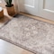 World Rug Gallery Beige Floral Medallion Washable Rug - Low Pile, Non-Slip 2 ft x 3 ft WR174BEIGE2X3 - alternate 1